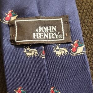John Henry Blue Christmas Tie